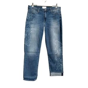 Parker Smith Courtney Stencil Print Boyfriend Jeans Size: 31